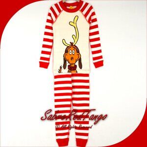 NWT Hanna Andersson Organic Long Johns Pajamas Dr Seuss Grinch Max 160 14